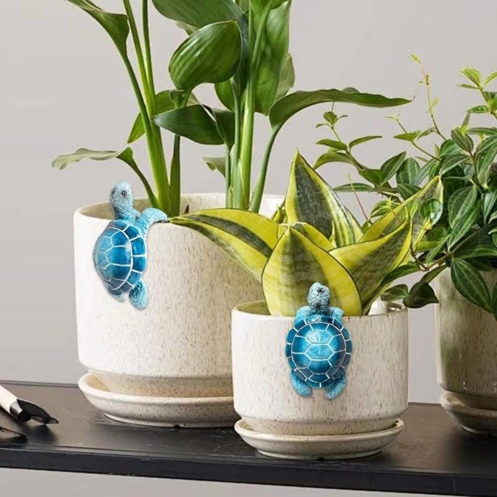 Cute Sea Turtle Flowerpot Hanger Cartoon Hanging Turtle Statue  Garden Yard Ornaments