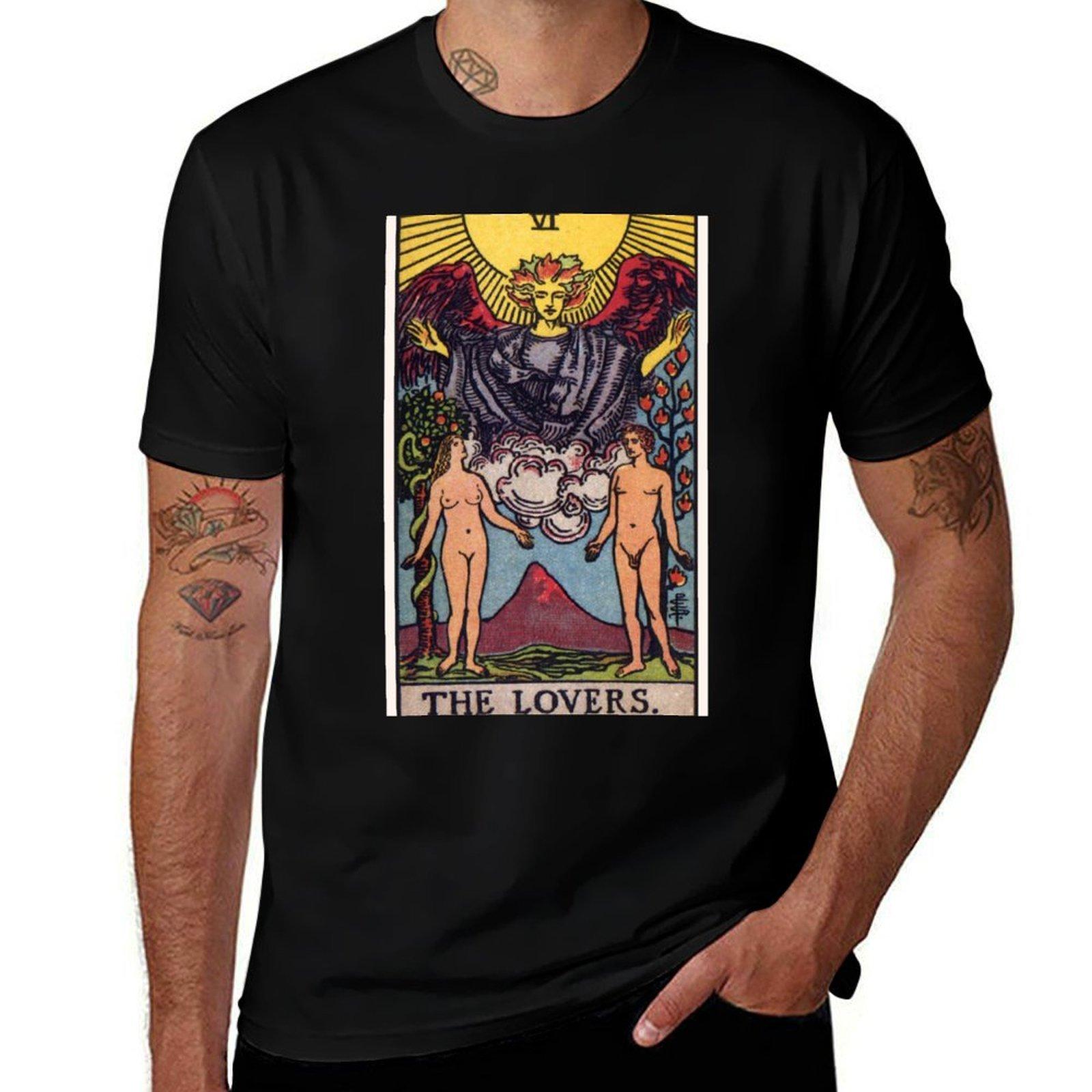 

VI. The Lovers Tarot Card T-Shirt man t shirts for men casual man t shirt cotton T-Shirt M