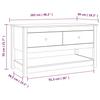 Coffee Table 102 x 49 x 55 cm Solid Pine Wood