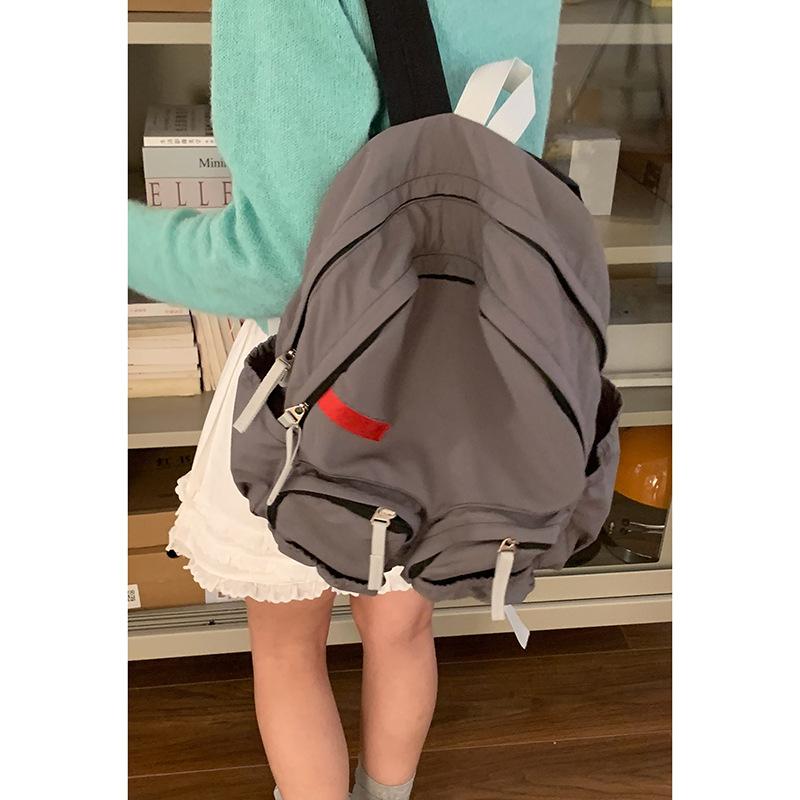 

Холщовая сумка женская 2025 новая модная повседневная рюкзак в студенческом стиле рюкзак большой вместимости школьная сумка