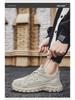 Men's Black Breathable Work Shoes - Summer Wear-Resistant Construction and Running Sneakers.