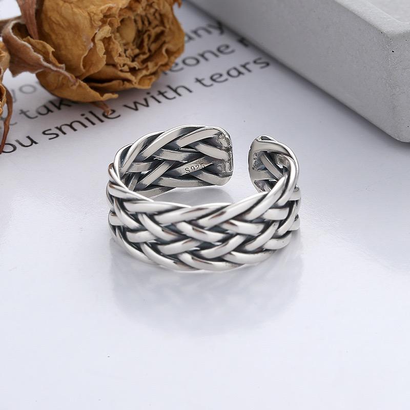 925 Sterling Silver Rings for Women Couple Minimalist Handmade Simple Interware Ring Party Jewelry Gift Prevent Allergy
