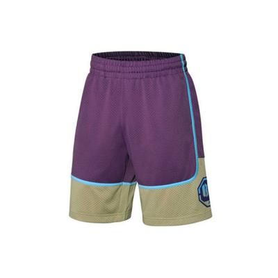 Lining X XLARGE Collaboration Badfive Basketball Training Sports Shorts Men Bottoms Purple AAPP441-1
