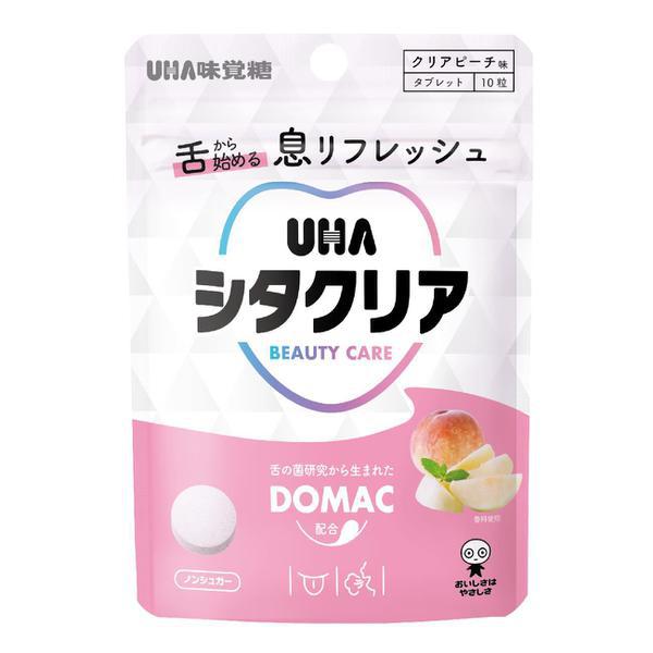 UHA Citaclear Tablet Clear Peach Bag 10 pcs.Breath Refreshment Starting from the Tongue Contains UH Breath Refreshment Starting from the Tongue Contai