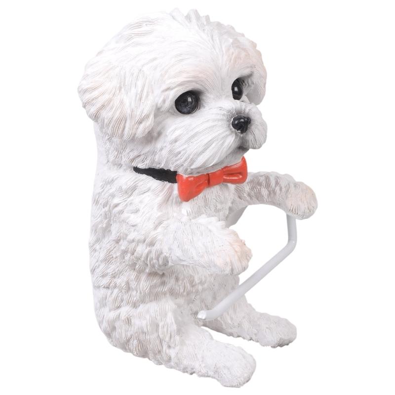 Eleganter Hunde-Design Harz Taschentuchspender Vielseitige Badezimmer-Küchen-Dekorationen Langlebiges Haushaltsartikel für den täglichen Gebrauch
