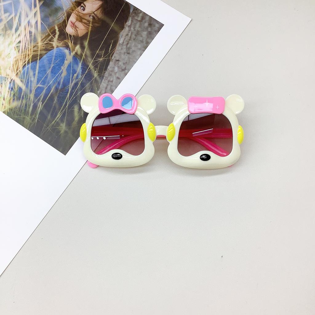 Children'S Sunglasses Girls Cute Bear Sunscreen Uv Protection Sunglasses Boys Sunshade Goggles Tide
