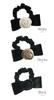 VINGTAINE Rose Scrunchie Hair Tie with Ribbon and Flower Design for Cute and Elegant Hair Velvet, Updos, Accessory, Gift, H7744-BK