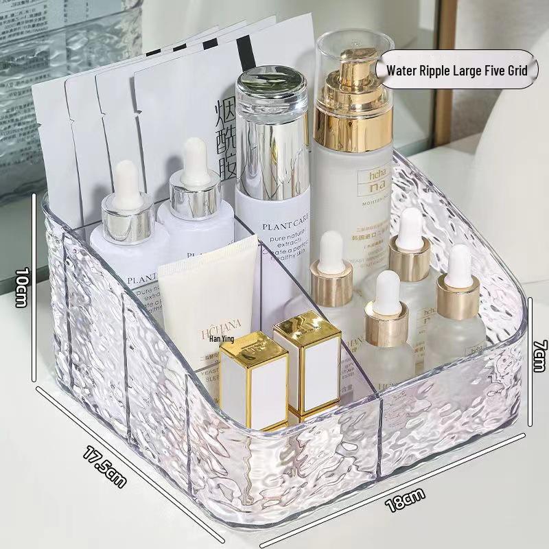 Luxury Glacier Pattern Makeup & Skincare Storage Box for Girls' Dorms - Durable & Stylish
