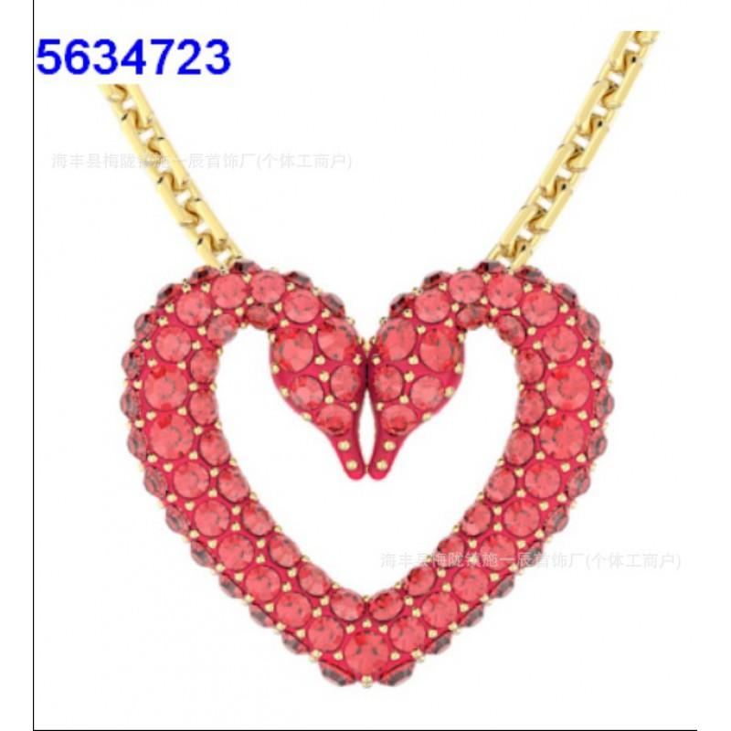 Womens Gradient Blue Swan Necklace Classic Clavicle Chain Fashion Jewelry