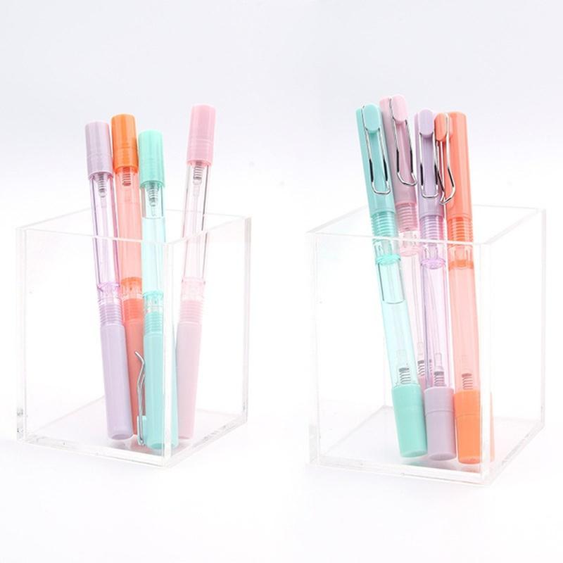 2/4Pcs Spray Pen Portable Refillable  Spray Bottle Writing Pens School Office Gel Pens Students Supply Color Random
