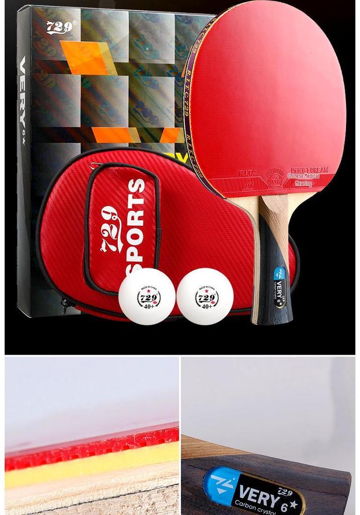 Friendship 729 Table Tennis Racket: Five, Six, Seven, Eight, Nine-Star Ratings for Students and Beginners.