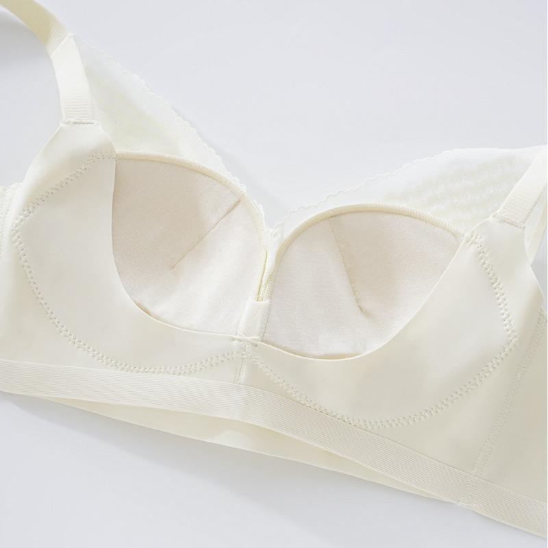 Naked seamless underwear adjustment, small breasts gather and show large upper support, anti-sagging, no steel ring mulberry silk bra