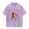 2026 Vintage Washed Black Cute Labrador Puppy My Pet Letter Graphic T Shirt Animal Print Oversized Casual Short Sleeve Tee