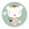 Cartoon Animal Children's Room Rug - Thickened Imitation Cashmere Floor Mat, Cute Game/Bedside Rug