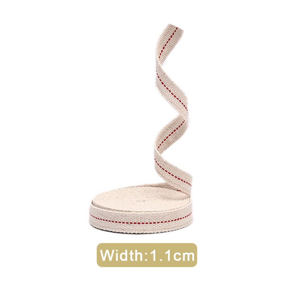 

1.1cm/1.3cm/1.5cm/2cm Width 1Meter Long White Flat Cotton Kerosene Lamp Wick with Stitch Braided For Oil Lamps Candle Burner