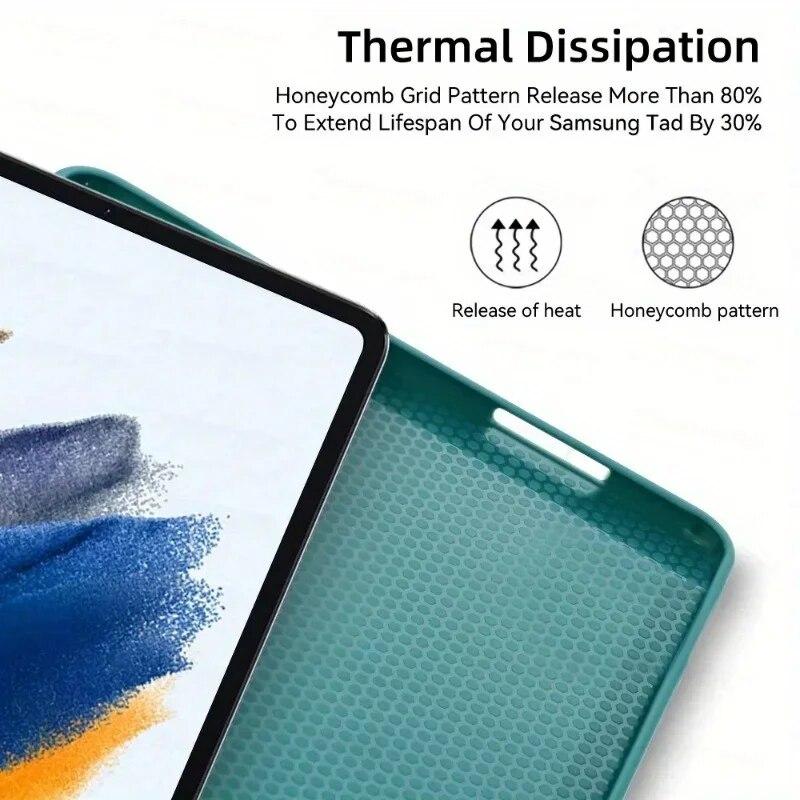 Leather Silicon TPU Back Cover for Lenovo Tab M11 Xiaoxin Pad 2024 TB330FU TB331FC Holder Shockproof Tablet Case