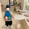 Japanese Style Color Block Backpack for Boys, Ages 3-5 - Durable, Trendy Travel and School Bag for Kindergarten (Small Size)