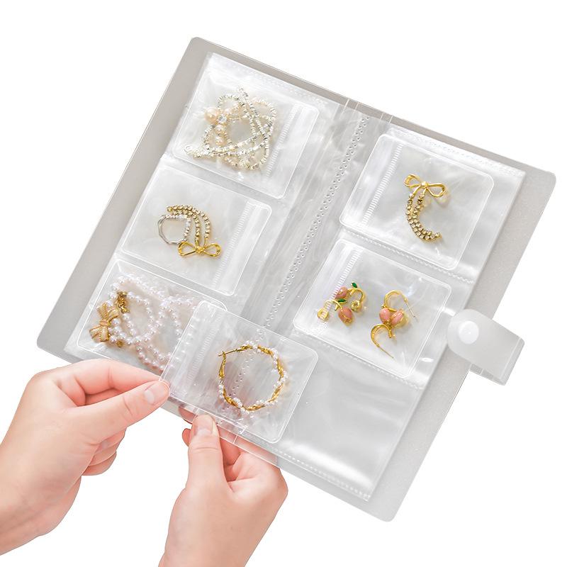 Transparent Dustproof Jewelry Storage Box & Sealable Bags for Earrings, Rings, Bracelets, and Necklaces