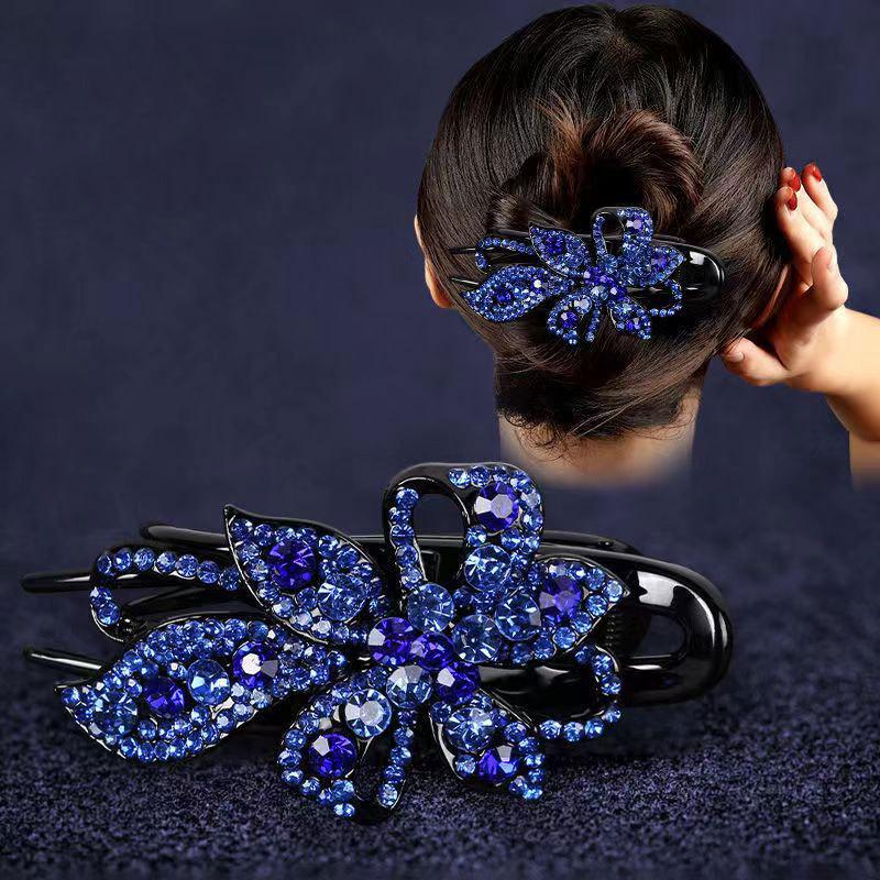 Elegante Strass-Entenschnabel-Haarspange - Koreanischer Stil Krallen-Haarnadel für Mütter