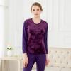 Thermal Underwear Set Men Women Double Layer Warm Base Top Pants Pure Color Cotton Blend