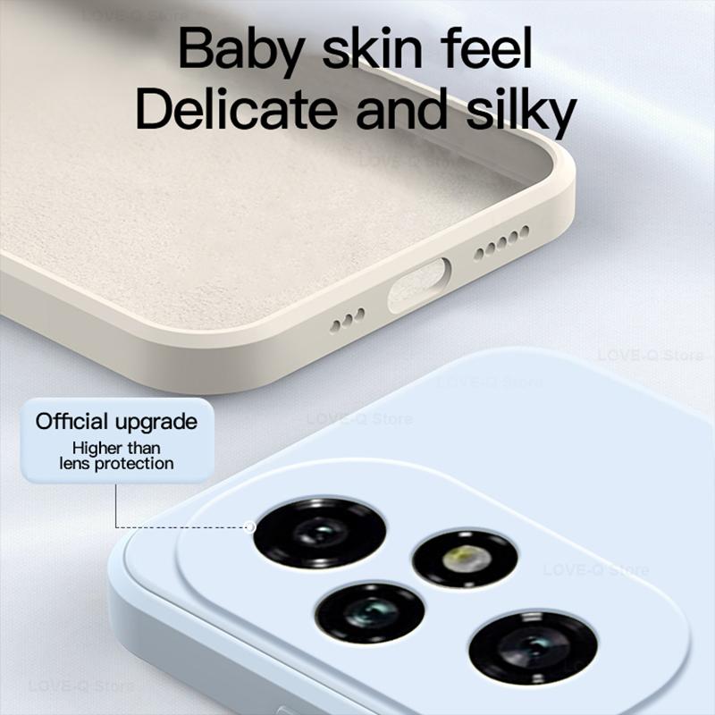 Funda para Honor 200 Pro Silicona Líquida Protector de Lente de Cámara Funda de Teléfono Para Honor 200 Pro Honor200 Pro 200Pro 5G Cubierta Trasera Suave