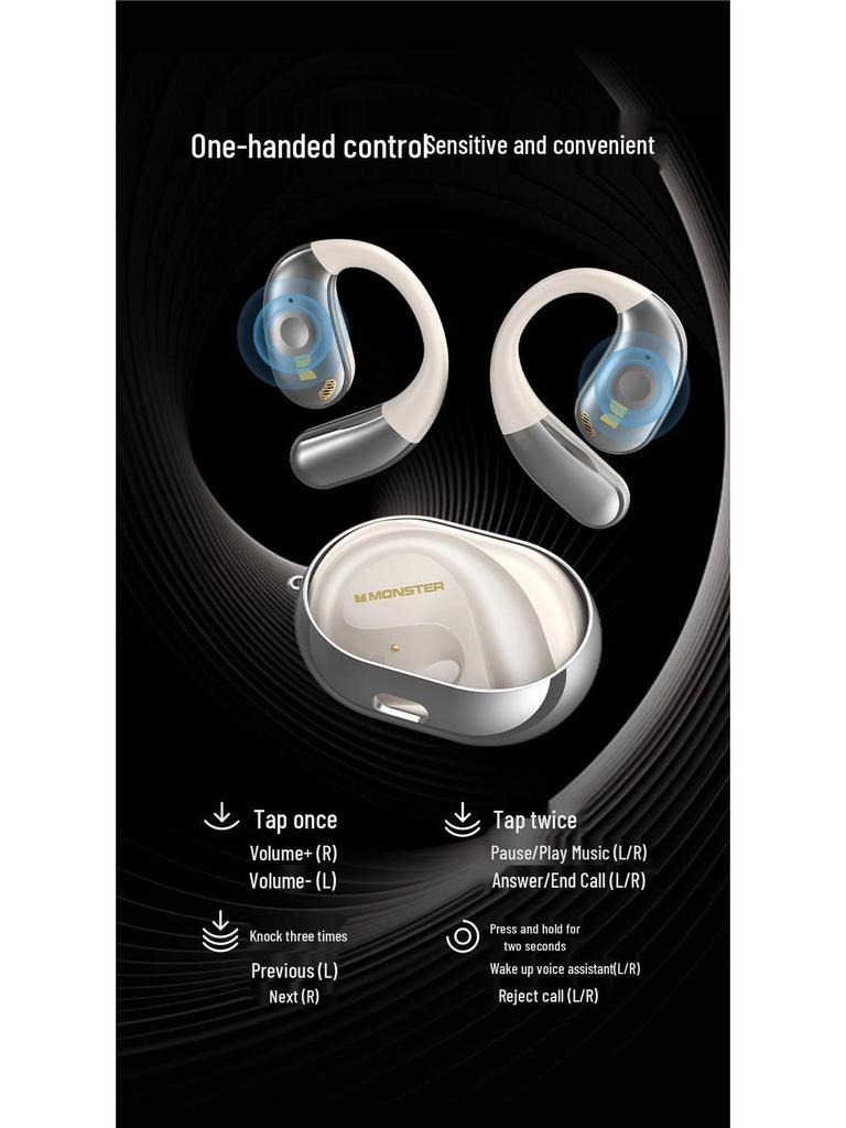 Monster AC360 Wireless Air Conduction Sports Headphones
