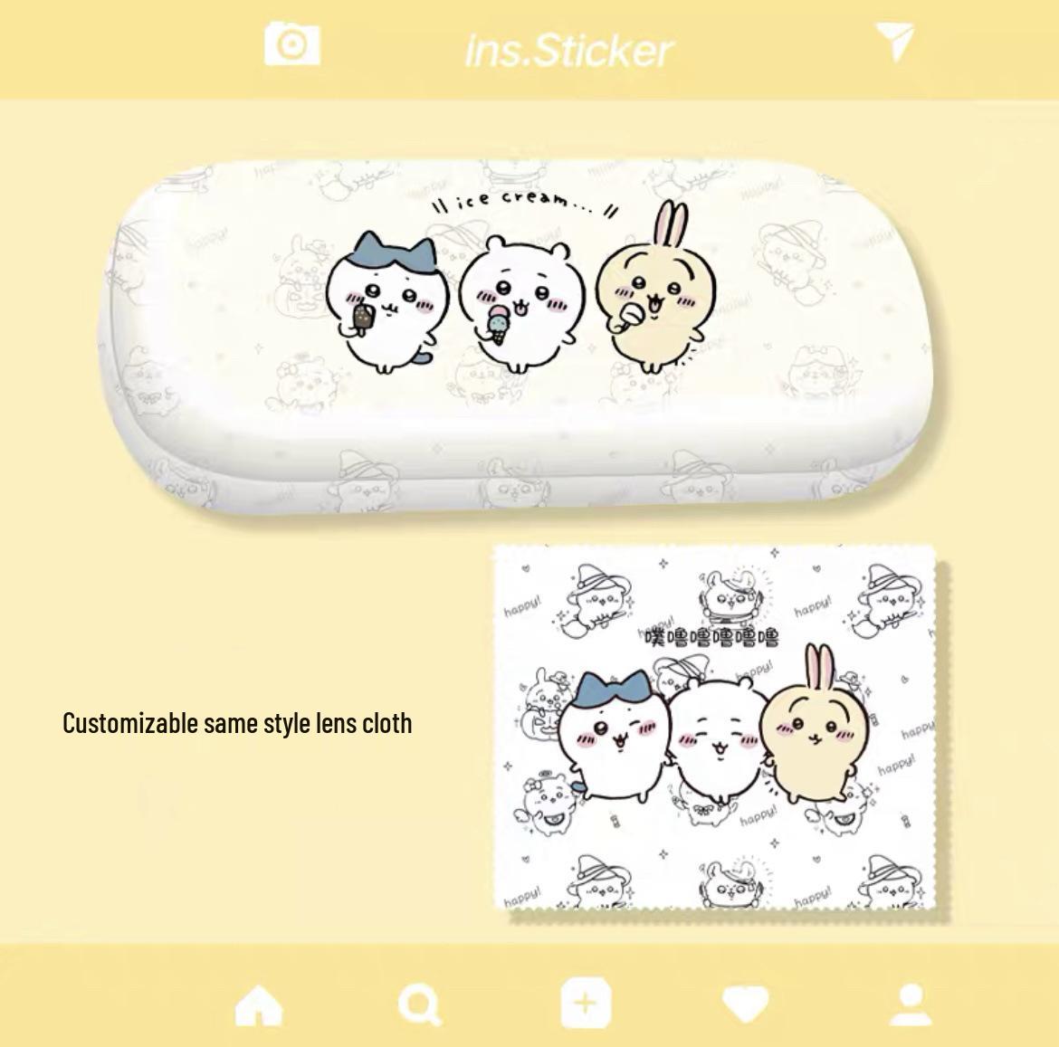 

Chiikawa Высококачественный Милый Мультяшный Чехол для Очков для Студентов и Взрослых 160*65*35