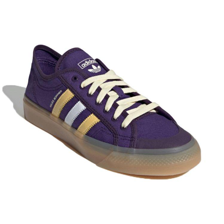 Wales Bonner x adidas Nizza Low Unity Purple Unisex Sneakers Yellow Gold-Metallic G58134