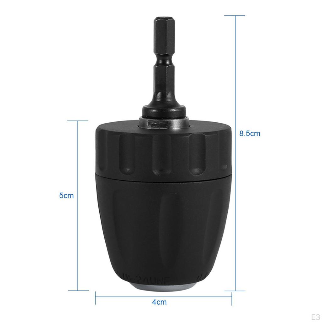 Keyless Mini Drill Chuck Adaptor 10mm Hex Shank for Micro Screwdrivers Drills and Power Diy