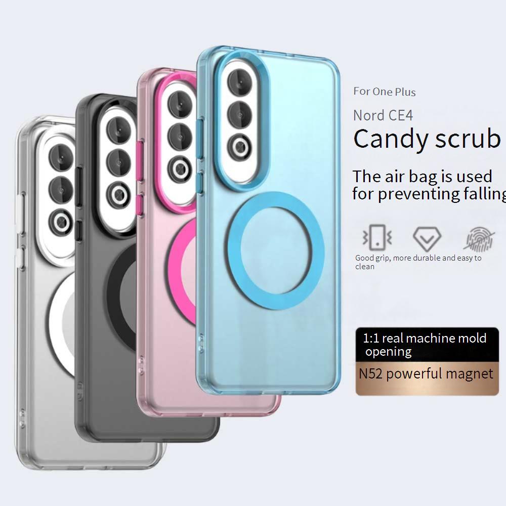 Magsafe Matte Phone Case For OnePlus Nord CE4 Magnetic Wireless Charging For OnePlus Nord CE4 Lite Shockproof Back Cover