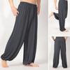 Men Pants Solid Color Elastic Waist Modal Casual Spring Trousers for Daily Wear