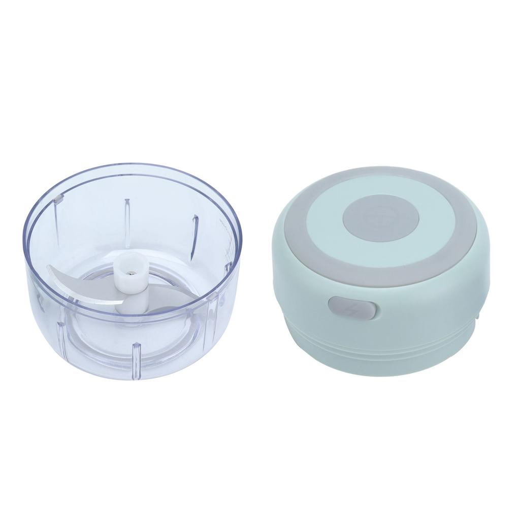 100ml Elektrischer Knoblauchhacker USB Wiederaufladbar Tragbarer Fleischwolf Zerkleinerer für Zuhause Küche Grün