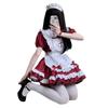 Gothic Cross Maid Dress Halloween Cosplay Costume Anime Lolita Style Adult Women