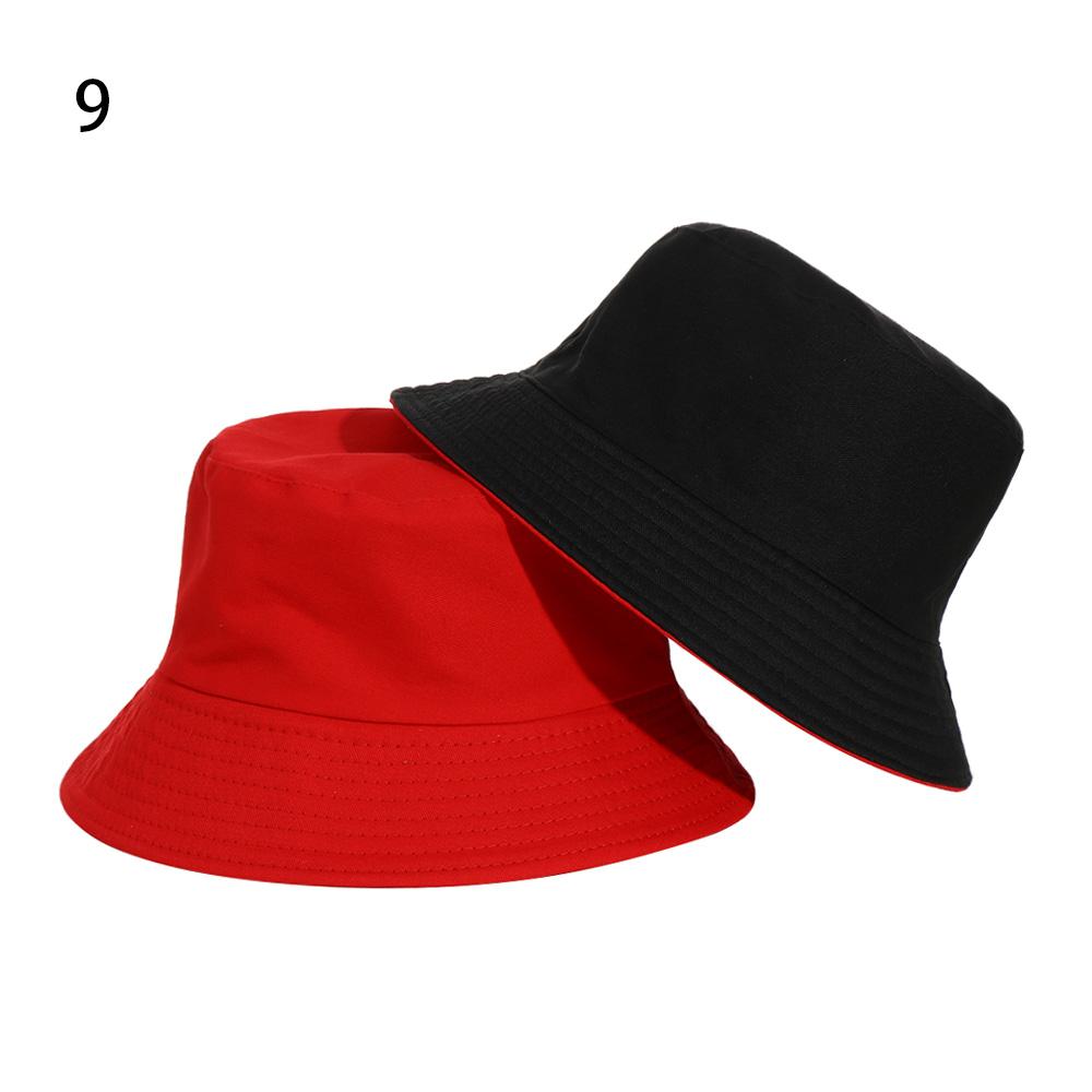 New Double-Sided Bucket Hat Women Men Beach Anti-UV Sun Hat Wide Brim Visors Foldable Portable Summer Fisherman Panama Cap