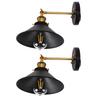 2 Set Vintage Wall Sconces E26/E27 Industrial Antique Swing Arm Wall Lights with Bulb AC