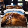 Motorrad Bettwäsche Set, Motorrad Bettwäsche Set Sport Thema Motorrad Muster Für Kinder Erwachsene Tagesdecke Abdeckung Zimmer Dekor 2 Stück