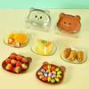 Mini Cute Cartoon Shape Bear Spit Bone Dish Creative Desktop Trash Tray Snack Food Residue Fruit Plate Kitchen Tableware