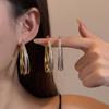 Trendy Large Twisted Hoop Earrings for Women - Fashionable, Individual, and Exaggerated Style