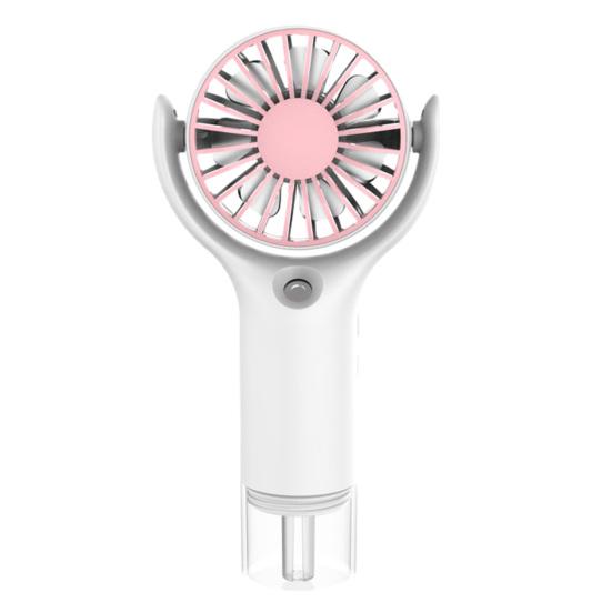 Handheld Misting Fan with USB Charging Portable Wearable Cooling Fan for Students Travel Water Spray Long Battery Life Low Noise