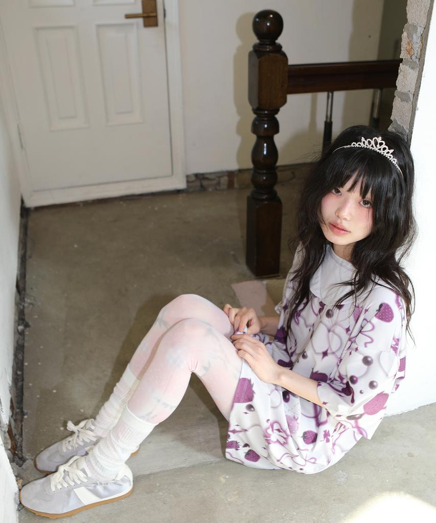 NOFFICIALNOFFICE Sailor Berry Lucky Tea Dress Light Gray