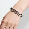 Unique Dark Gothic Thorn Punk Bracelet Stainless Steel Adjustable Closure for Men and Women Gift for Fashion Enthusiasts
