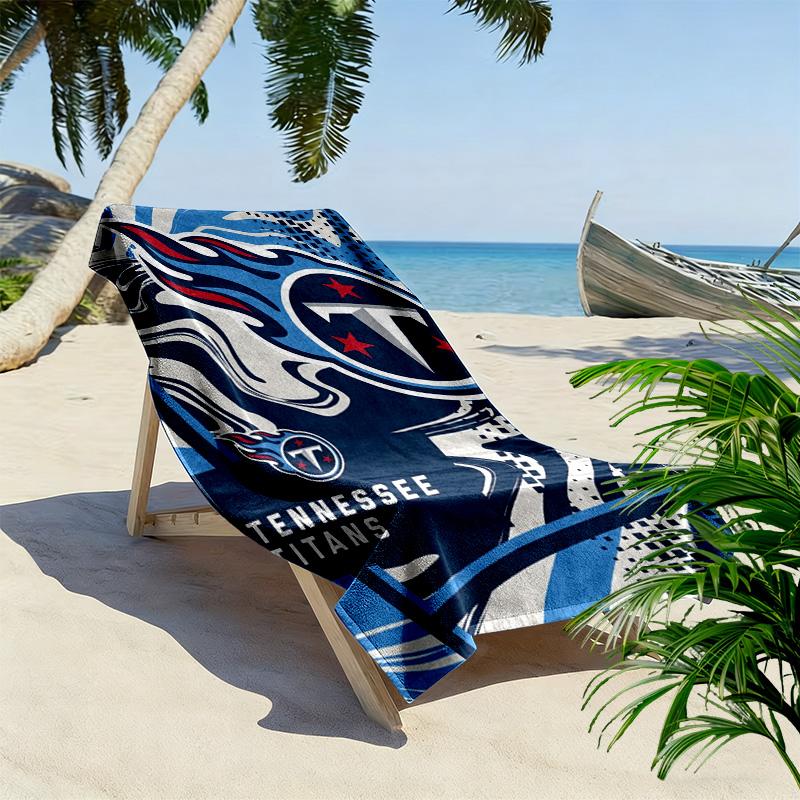 Tennessee Titans Print Beach Towel, Large Soft Quick Dry Towel for Beach Camping Swimming