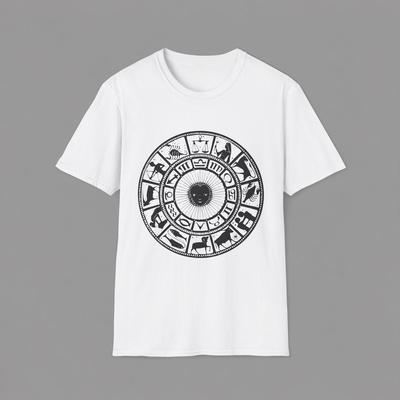 Zodiac Wheel T-Shirt and Kids Tshirt | Astrology Signs Circle Tee