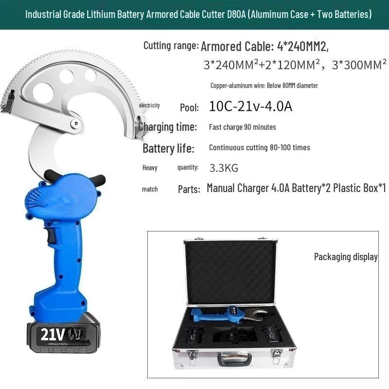 Tai You Qian D80A Electric Ratchet Cable Cutter CN plug (adapter included)