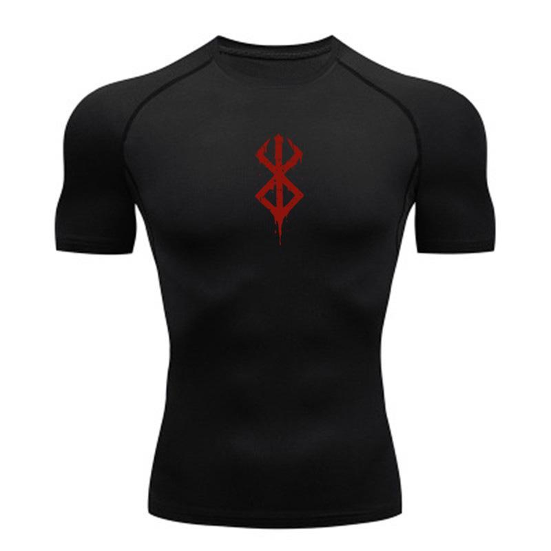 Men's Quick-Dry Compression T-Shirts: High Elastic, Moisture-Wicking Activewear for Basketball, Fitness, and Running.