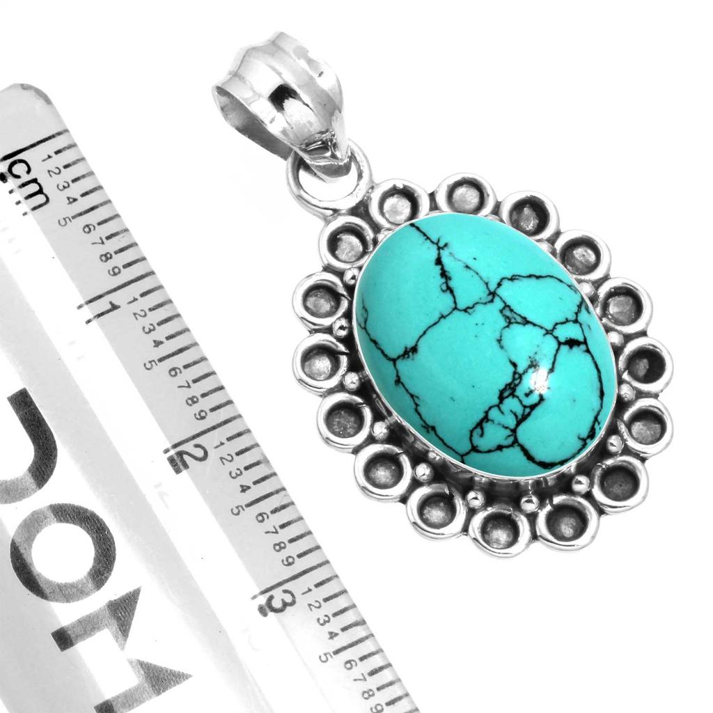 925 Sterling Silver Pendant Women Gemstone Handmade Jewelry Halloween Gift Blue Green Purple Copper Turquoise Pearl Lapis Mother Of Pearl Costume
