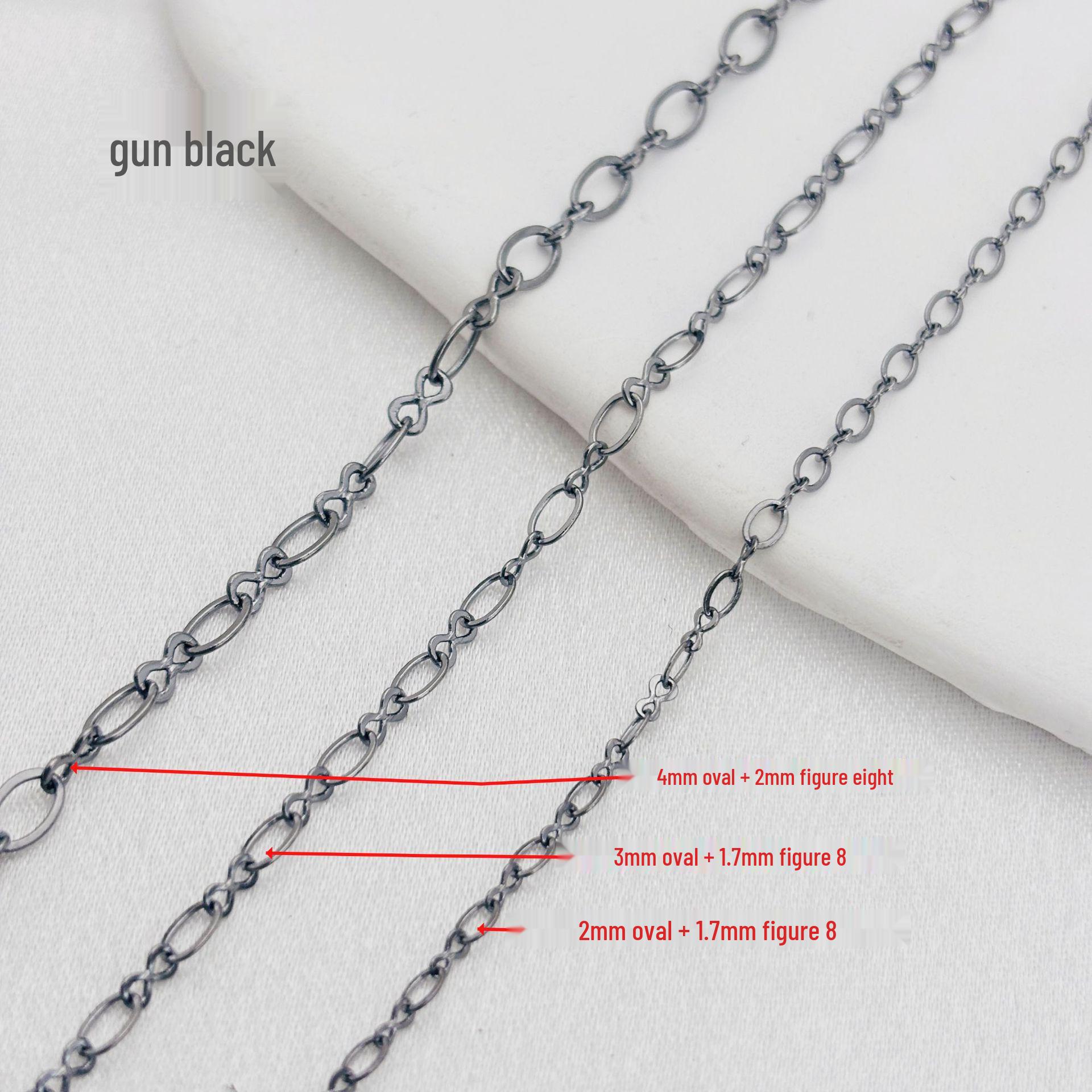 

DIY Color-Preserving 8-Shaped Buckle O-Ring Chain Necklace Accessories 2mm