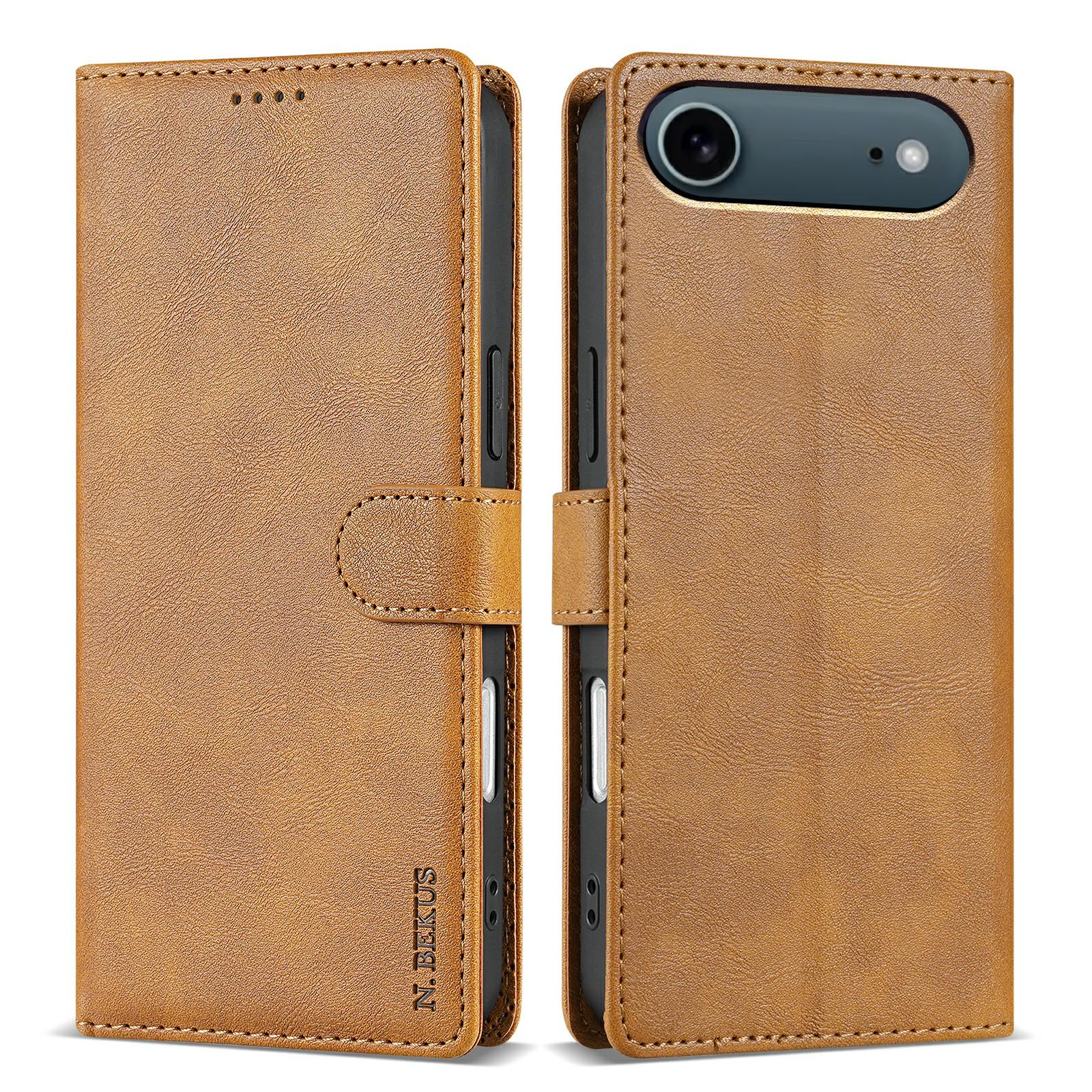 N.BEKUS CSJ-001 For iPhone Air Stand Case PU Leather Wallet Phone Cover B