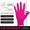 30PCS High Elastic Rose Red Nitrile Gloves, 9 Inch Reusable Non-Slip Gloves, Disposable Household Rubber Gloves