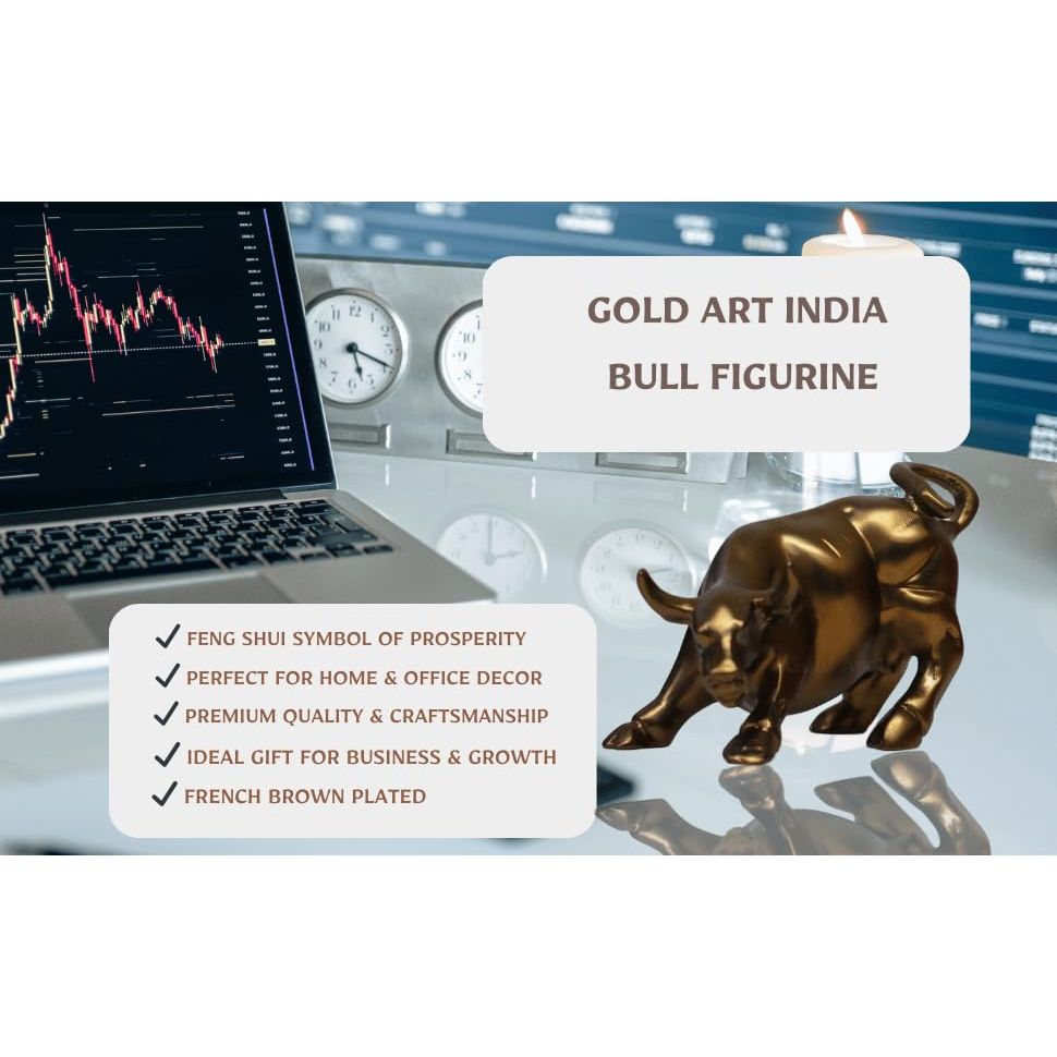 Gold & Silver Plated Vastu & Feng Shui Animals & Birds Set | Luck, Positivity & Wealth | Elephant, Bull, Kamdhenu Cow, Tortoise, Duck, Fish, Horse